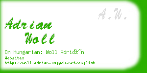 adrian woll business card